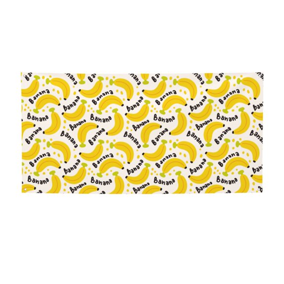 Picia Banana Fruit Pattern Party Banner, Festive Decoration, Holiday Banner, Celebration Decor, Event Banner, Reusable Party Banner-Small