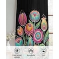 thumbnail image 6 of Boho Tulip Flower Sheer Curtains 54 Inch Length 2 Panels Set for Living Room/Bedroom, Spring Watercolor Abstract Floral Plant Kitchen Curtains Grommet Semi-Sheer Curtains Window Treatments 42"x54"x2, 6 of 7