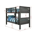 thumbnail image 7 of Donco Kids Twin over Twin Mission Bunk Bed with Pullout Twin Trundle, Dark Grey, 7 of 7