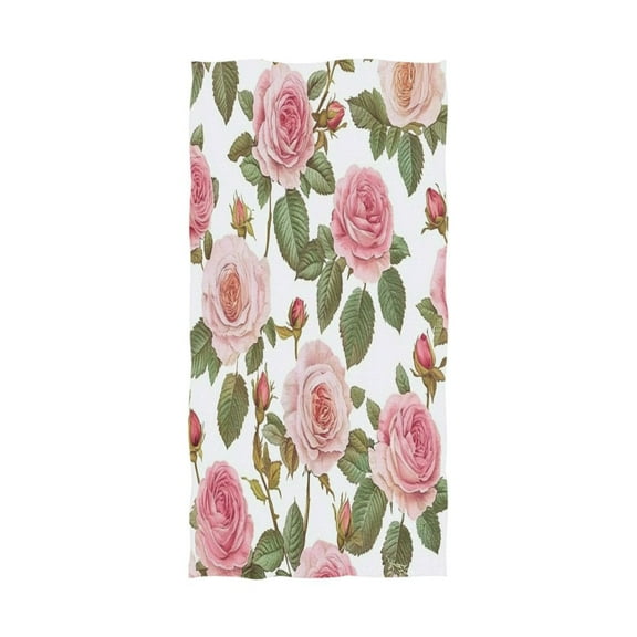 Qxltty Light Pink Rose Extra Large Bath Towel 32"x64" Super Soft Highly Absorbent Quick Dry Shower Towel for Hotel Bathroom Guest Spa Gym