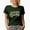 Military Green, variant on Feeling Lucky with Irish Cap, St. Patrick's Day Gift, Black T-Shirt, Small