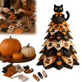 thumbnail image 2 of Halloween Quilted Fabric Tree Kit New 3D Patchwork Kit DIY Christmas Tree Quilt Kit Holiday Patchwork Sewing Craft Kit Desktop Decoration for Holiday(F), 2 of 7