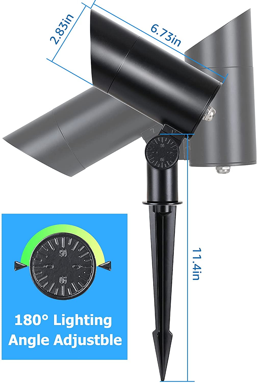 SUNVIE 30W Outdoor LED Spotlight 120V Waterproof Landscape Lights 3000LM Ultra Bright 3000K Warm White with 6ft Cord for Flag Pole Tree Yard Path Decor