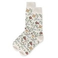 thumbnail image 2 of MeMoi Men's Embroidered Owls Bamboo Crew Socks - Mens - Male, 10-13, Oatmeal Heather, 2 of 3