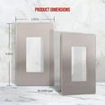 thumbnail image 2 of ENERLITES Elite Series Screwless Decorator Wall Plate Child Safe Outlet Cover, Size 1-Gang 4.68" H x 2.93" L, Unbreakable Polycarbonate Thermoplastic, SI8831-NK-10PCS, Nickel (10 Pack), 2 of 5