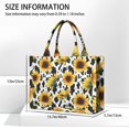 thumbnail image 3 of Large Capacity Tote Bag,White Sunflower Cow Print Pattern Handbag Fashion Luxury Tote Bag,15.7"x13"x 5.1" Inches,Laptop Compatible, 3 of 6