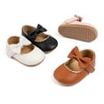 thumbnail image 6 of Meckior Baby Girls Dress Shoes Infant Mary Jane Bowknot Flats None-Slip Sole Princess Shoes for Newborn 3-18 Months, 6 of 9