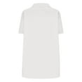 thumbnail image 6 of Men's Short Sleeve Button Down Shirt Casual Blouse Top with Pocket Vintage Turndown Collar Loose Fit for Business Casual Vacation Beach Holiday Office Work | Ihhxva,White L, 6 of 9