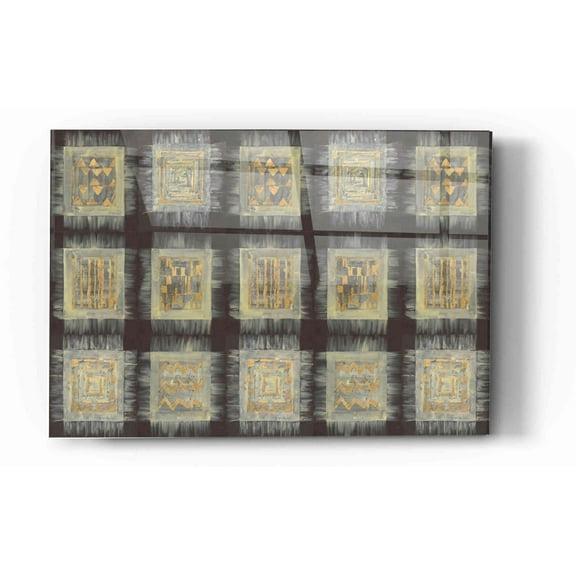 Epic Art 'Gold Tapestry VIII RUG' by Albena Hristova, Acrylic Glass Wall Art, 16"x24"