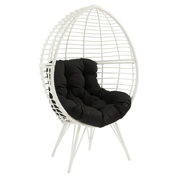 ACME Galzed Teardrop Patio Chair in Black and White