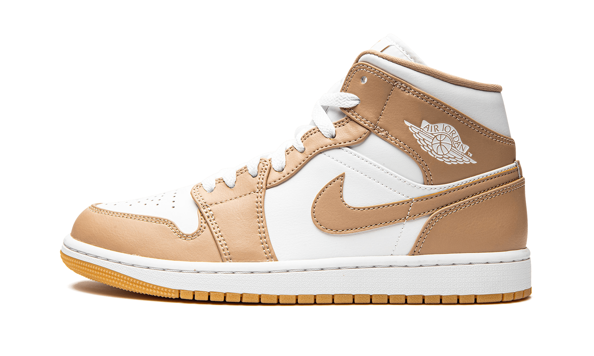 air jordan 1 mid tan gum mens