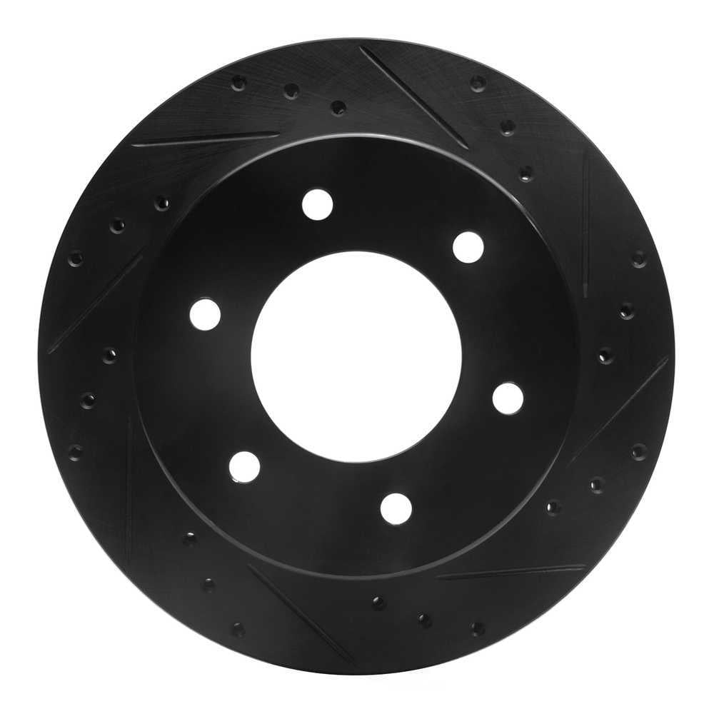 Dynamic Friction Company 633-54276R DFC Brake Rotor - Drilled And Slotted - Black