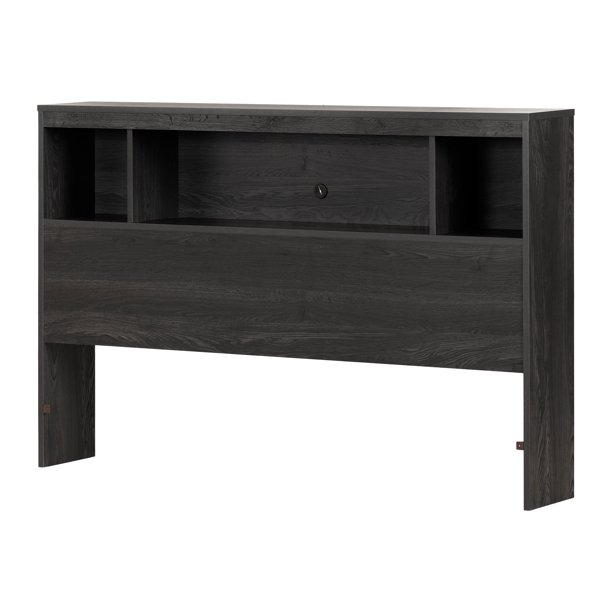 South Shore Spark Bookcase Headboard, Full, Gray Oak