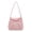 🍒 Pink_Base#4859, variant on Large Capacity Bow Canvas Shoulder Bag Tote - Nylon Commuter Handbag, Adjustable Strap, Stylish Wrap Design, White or Pink, 10.24x9.06in, Lightweight