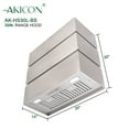 thumbnail image 4 of Akicon 30" Stainless Steel Range Hood, 3 Stacks Modern Box Ducted Kitchen Hood with Powerful Vent Motor, Wall Mount, 30"W*30"H*14"D, Brushed Stainless, 4 of 7