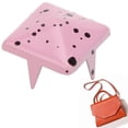 thumbnail image 2 of Pyramid Stud 200 Pcs Pyramid Stud Clothing Bag Decorative Accessory Metal Pyramid Rivets 10mmPink Base And Black Point, 2 of 8