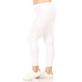 thumbnail image 4 of Moa Collection Women's Plus Size Solid High Waist Full Length Female Leggings(Pack of 2), 4 of 7