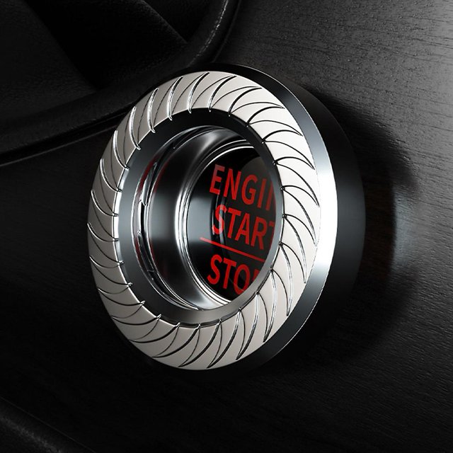 Car Engine Start Stop Button Cover Rotate Knob Metal Ignition Switch Ring Protective Cover Car Styling Decor Interior Accessorie