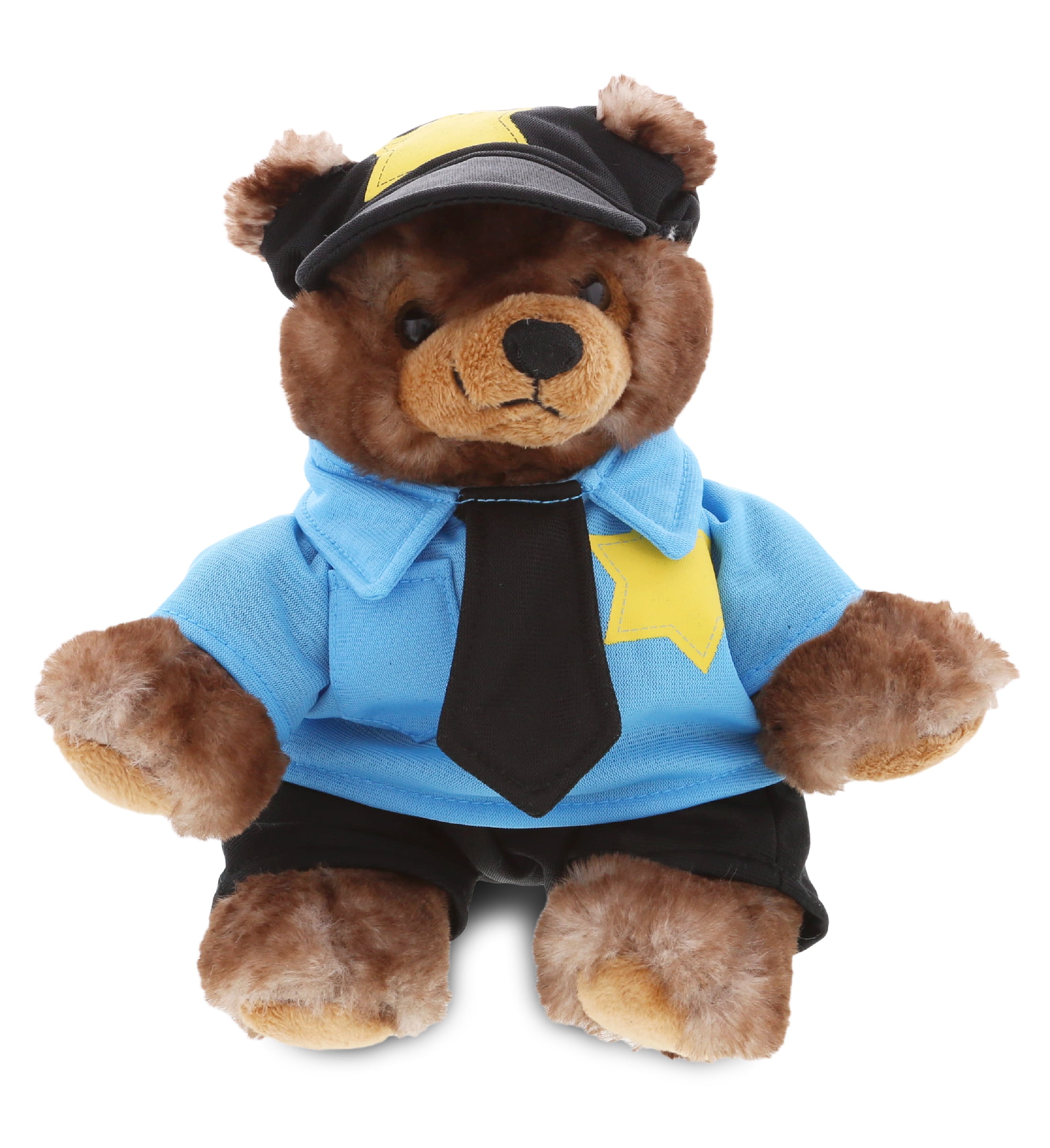 9" Inches DolliBu Sitting Pig Police Officer Plush Toy with Cop Uniform & Cap