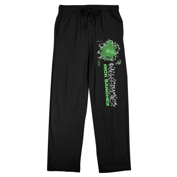 Rick & Morty Rick Sanchez Men's Black Sleep Pants-Medium