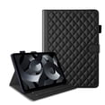 thumbnail image 3 of For iPad (A16) 11th/10th Gen 11/10.9 inch 2025/2022 Case, Rhombus Pattern Multiple Viewing Angles Stand Slim Folio Cover (Black), 3 of 6