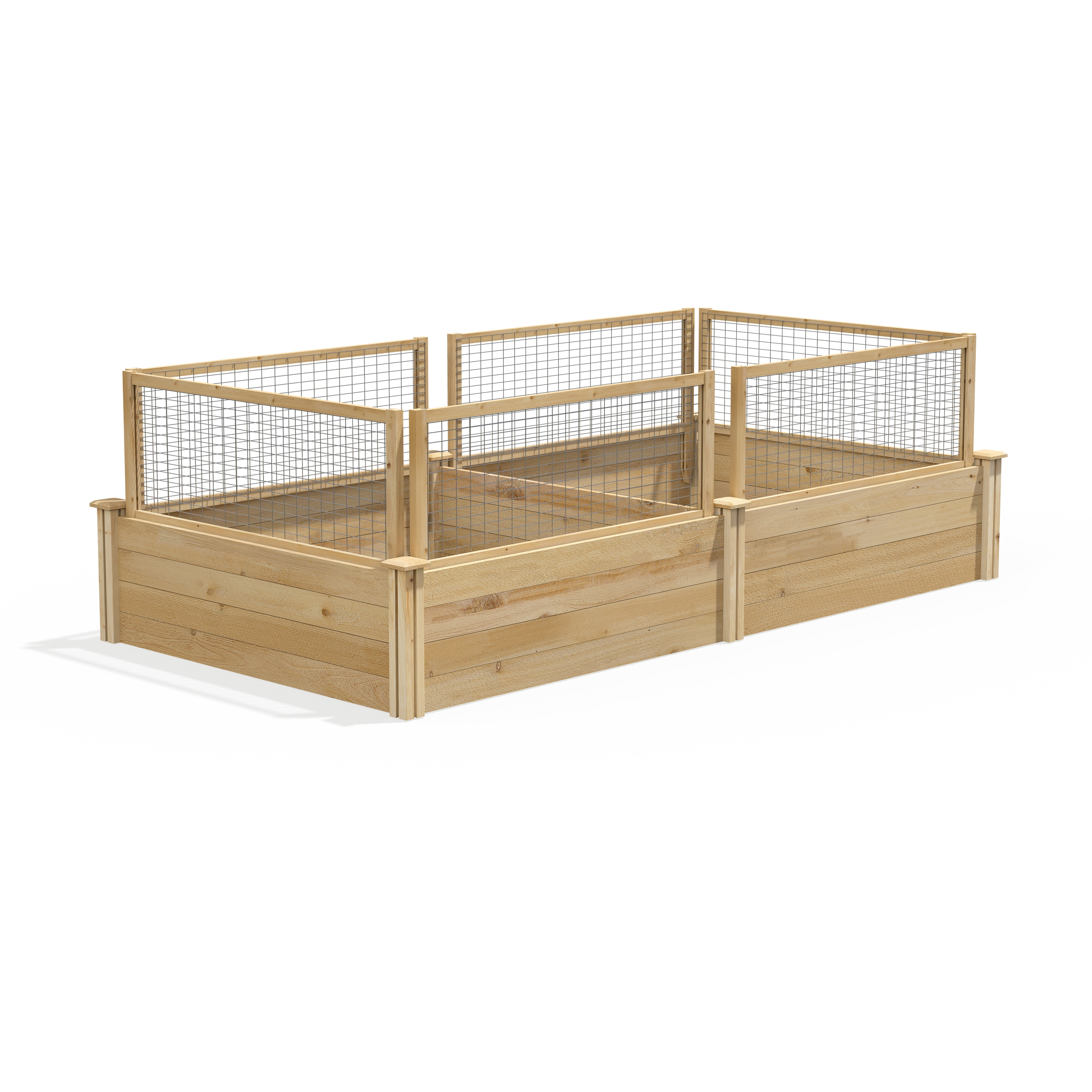 Greenes Fence 4' x 8' x 14" (3/4" Thick) Premium Cedar Raised Garden Bed with CritterGuard Fence System