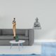 thumbnail image 2 of Escultura de Buda de una mujer tribal africana y un mono, obra de arte para decoración del hogar, dormitorio, mesa, mueble de TV, hotel, patio, patio, 2 of 8