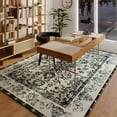 thumbnail image 3 of ASPILLOW Washable Rug 5x7 Soft Accent Rugs Foldable Low Pile Carpet for Dining Family Room Foyer Apartment Den,Black and White, 3 of 9