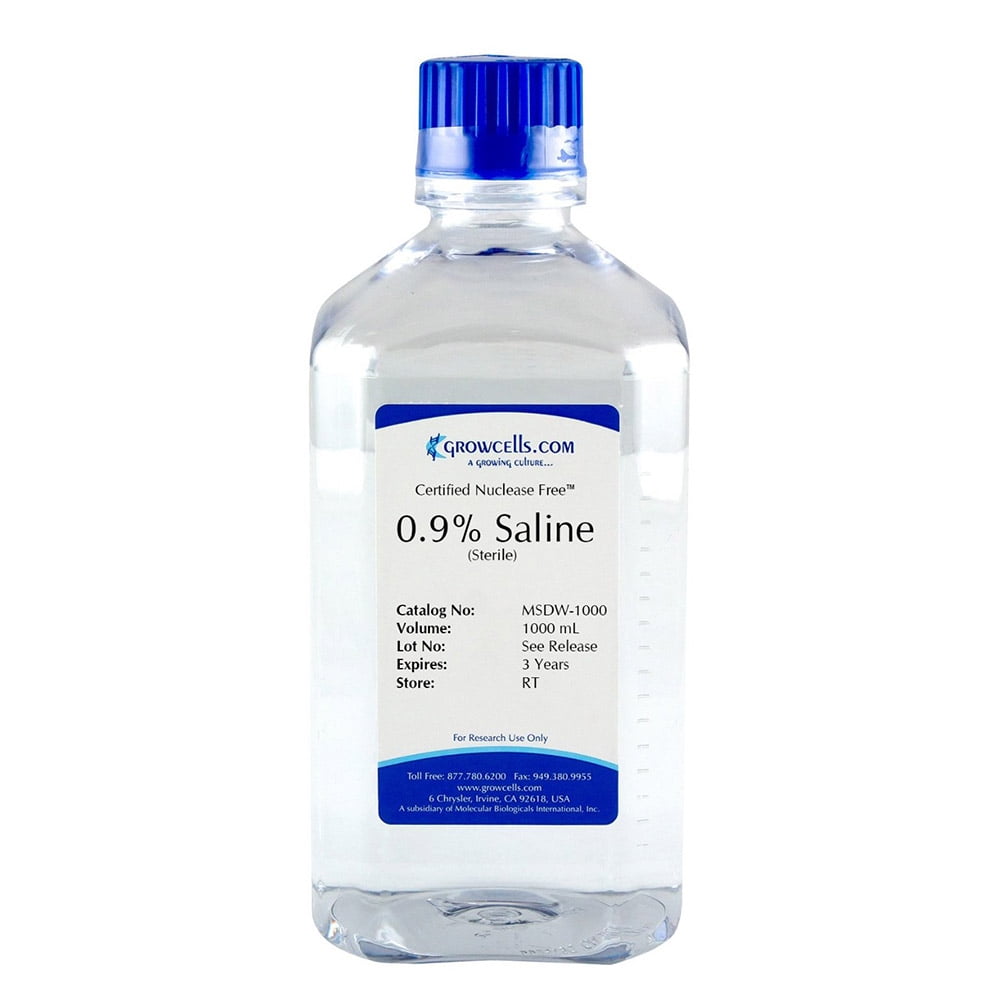Growcells Sterile Saline 0 9 Nacl Solution Walmart Com