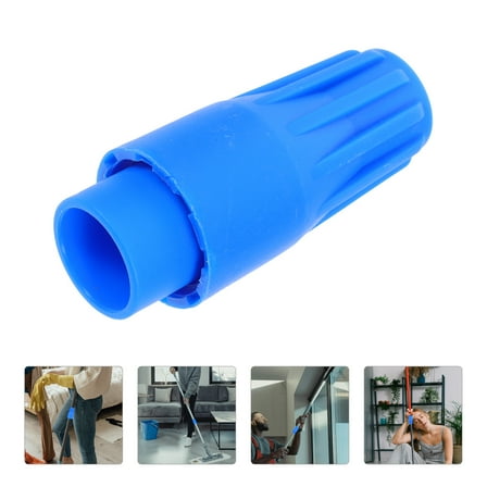 Hemobllo Sturdy Aluminum Mop Pole Adapter with Threaded Tip for Home Use