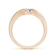 thumbnail image 2 of ANGARA Natural Bar-Set Solitaire Round Tanzanite Bypass Ring in 14K Rose Gold for Women (Size-5mm) | December Birthstone, Birthday, Anniversary, Jewelry Gift for Women | Natural Tanzanite Ring, 2 of 9