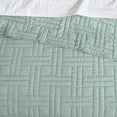 thumbnail image 5 of Levtex Home - Melange Stitch Quilt Set - Full/Queen Quilt and Two Standard Shams - Solid Stitched - Sea Foam - Quilt (88x92in.) and Shams (20x26in.) - Reversible - PolyCotton Blend, 5 of 6