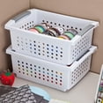 thumbnail image 4 of Sterilite Panier de Rangement Empilable de Taille Moyenne pour la Maison, Blanc (30 Pack), 4 of 5