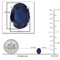 thumbnail image 3 of Dazzlingrock Collection 7x5 mm Oval Cut Blue Sapphire Solitaire Stud Earrings for Women (Color Blue, Clarity Highly Included) in 18K White Gold, 3 of 4