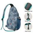 thumbnail image 3 of Ocean Sling Bag - Cute Watercolor Crab Crossbody Chest Backpack, Durable & Comfortable for Men & Women - Tropical Sea Life Design for Hiking, Climbing, Beach & Marine Adventures, 3 of 5