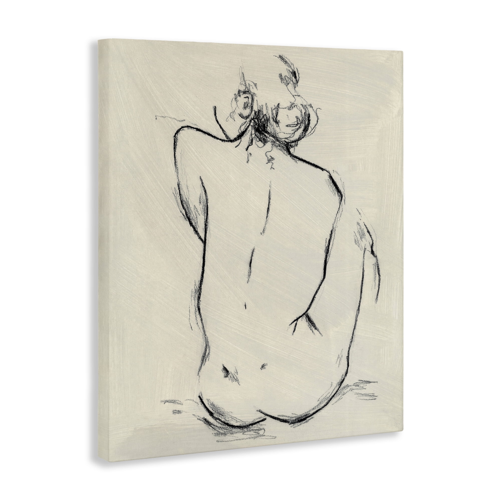 Stupell Industries Nude Sitting Study Canvas Wall Art, design by Chloe Elliot