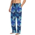 thumbnail image 5 of HPINK-T Blue Jellyfish Pajama Pants for Men PJs Bottoms Sleep Lounge Pants with Pockets, 5 of 7