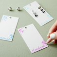 thumbnail image 4 of White Earring Display Cards, 200-Pack Hanging Earring Cards for Selling, Packaging, Storage, 500 GSM Thick and Sturdy Paper Material, Jewelry Holders (3.5x2 in), 4 of 10