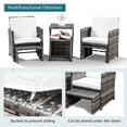 thumbnail image 2 of Wicker Patio Furniture Set Rattan Patio Chair Set with Ottoman, Perfect for Balcony, Small Space, Porch, 2 of 7