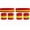 Red Yellow Red, variant on Sweatband Set Sports Headband Wristband Set Sweatbands Terry Cloth Wristband Wrist Sweatband Headbands Moisture Wicking Sweat Absorbing Head Band