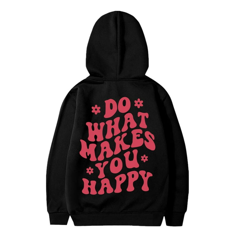 YTIANH Oversized Hoodies for Girls Girl s Hoodie Long Sleeve Soft Sweatshirt Graphic Hoody Kids Cute Pullovers Top Clothes for Girls Black 12 13 Years Walmart