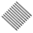 thumbnail image 1 of Unique Bargains 10pcs 100mm 1/4'Hex Shank PH2 Magnetic Phillips Double-Ended Screwdriver BitS2, 1 of 1