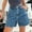 Dark Blue, variant on SNKSDGM Women's Plus Work Pants Women Petite Length Women's Pants with Pockets and Elastic Waist Women Jean Shorts High Waisted Carpenter Denim Shorts with Pockets Trendy Fashion Summer Shorts
