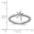 thumbnail image 5 of White Sterling Silver Ring Band Stackable Expressions DragoNFLy, 5 of 5