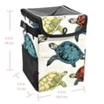 thumbnail image 5 of Turtle Seamless Mini Trash Can Car Garbage Can Trash Can for Car - Foldable, with Lid, Leak-Proof, Hanging Storage Bag, 5 of 6