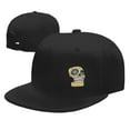 thumbnail image 7 of DouZhe Flat Brim Cap Snapback Hat, Halloween Sugar Skull Prints Adjustable Black Adult Baseball Cap, 7 of 7