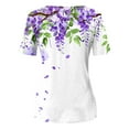 thumbnail image 5 of Kayannuo Womens Tops Shirts for Women Valentine's Day Women's Fashion Printed Loose T-shirt Buttons Short Sleeves Blouse Round-Neck Casual Tops, 5 of 5