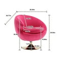 thumbnail image 2 of 360 Degree Swivel Cuddle Barrel Chairs, Round Accent Armchairs with Wide Seat, Velvet Single Sofa Chair for Living Room, Bedroom, Office, Small Spaces, 2 of 8