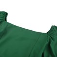 thumbnail image 4 of Women Long Sleeve Dress Vintage Square Neck High Waist Ruffles, 4 of 8