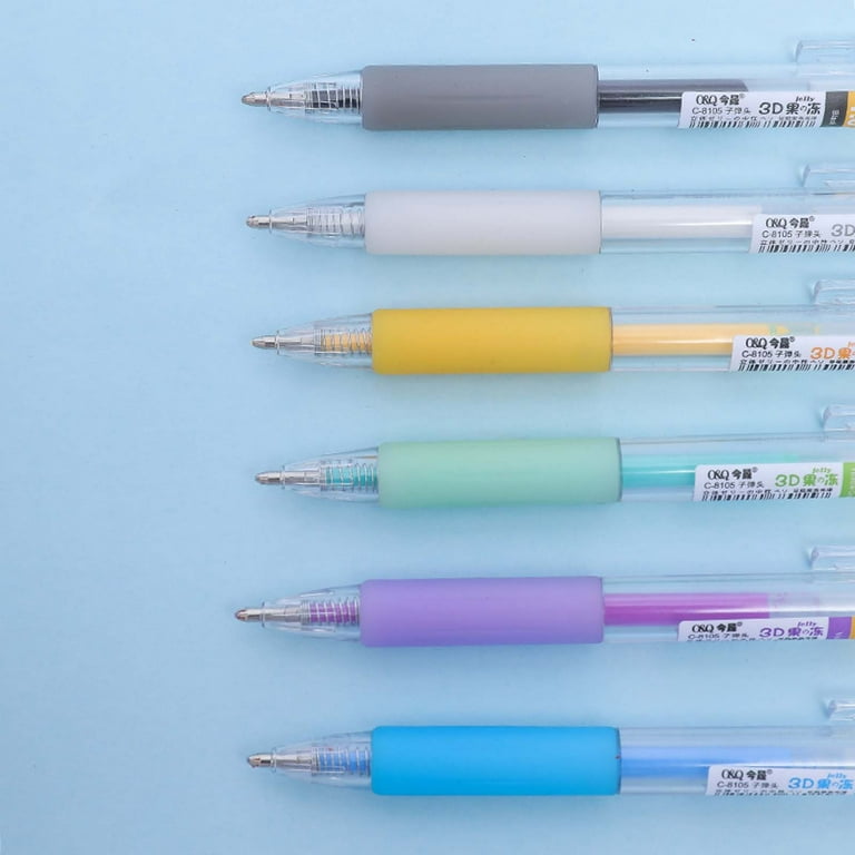 DTBPRQ Gel Pens, Colored Pencils 3D Jelly Pen,12 Colors 3D  Three-Dimensional Jelly Pen 1.0mm Painting Set Color Graffiti Marker Pen  Press Hand Marker